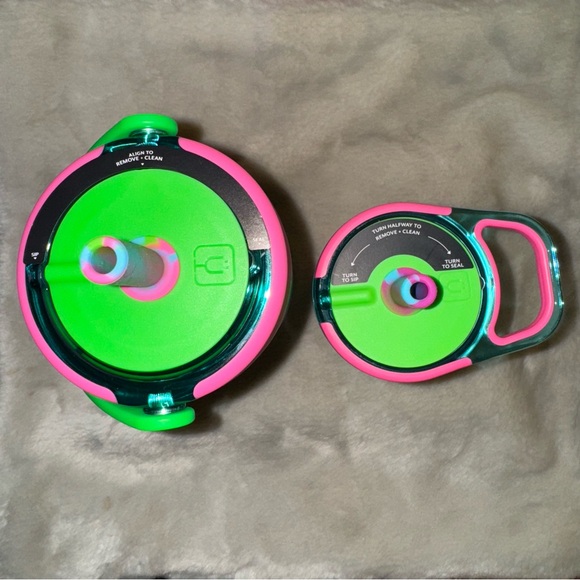 NEW! BRUMATE Mommy & Me Neon Rainbow Swirl Resa 25oz & 12oz LEAP Straw Tumblers - Picture 9 of 16